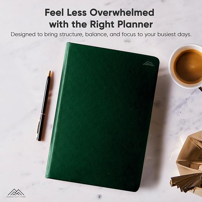 Hourly Planner & Appointment Book (8.5” x 11”) - Premium Hourly Planner with Daily Schedule & 30-Minute Time Slots for Better Time Management by PRODUCTIVITY STORE (A4, Green)