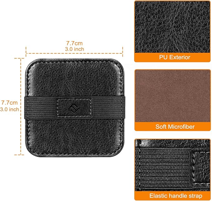 Fintie Screen Cleaning Pad, [4 Pack] Soft Cloth Wipes Screen Cleaner with Elastic Strap for iPad, iPhone, MacBook, Tablets, Laptop (Blossom)