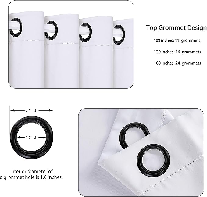 BONZER Extra Wide Room Divider Curtain Screen Partitions Total Privacy Wall Blackout Curtains for Shared Room, 96L x 150W Inch (8L x 12.5W ft), 1 Panel, Greyish White