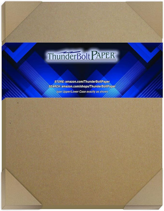 100 Sheets Chipboard 24pt (Point) 8.5 X 11 Inches Light Weight Standard Letter|Flyer Size .024 Caliper Thickness Cardboard Craft Packaging Brown Kraft Paper Board