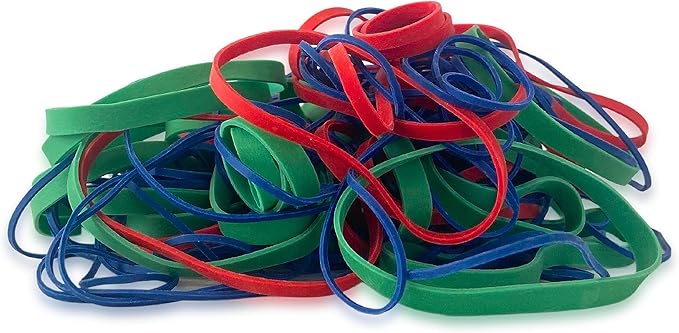 Upgrade Office Supply UPG23454CS Rubber Bands, Assorted Size and Color, 1 lb Bags, 20 Pack Case, USA