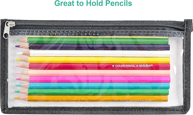 3.9 x 7.8 Clear Cash Register Money Pouch Bank Deposit Bag Check Wallet 40 Pack Zipper Closure