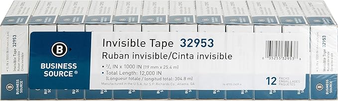 Business Source Premium Invisible Tape Value Pack