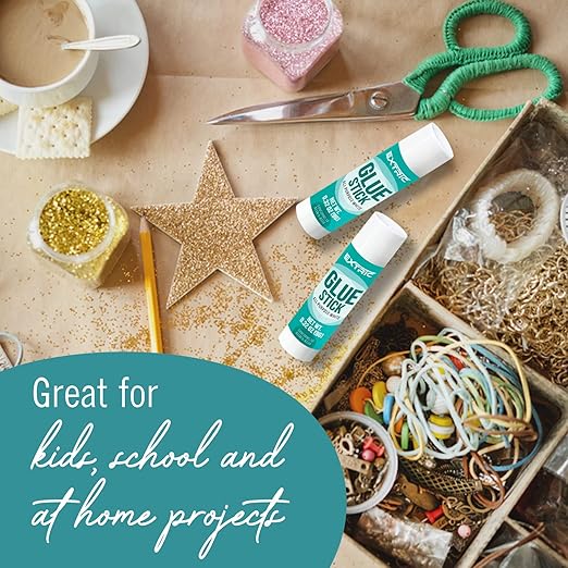 Glue Sticks Bulk Classroom, White Glue Sticks for Kids 60 Count, 0.75 Ounce, Washable All Purpose, for Kids, School and Home