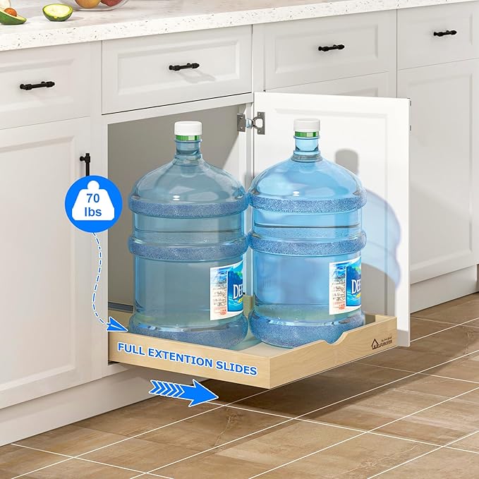 WelFurGeer Soft Close Pull Out Drawers for Cabinets, 17" W x 22" D Pull Out Cabinet Drawer with Heavy Duty Slides, Pull Out Cabinet Organizer, Cabinet Pull Out Shelves, Pull-Out Home Organizers