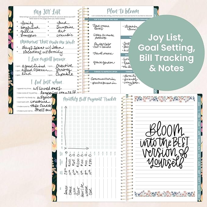 bloom daily planners 2026 Pocket Planner - 4” x 6” - (January 2026 - December 2026) - MINI Weekly/Monthly Agenda Organizer & Calendar Book - Blooming Wildly
