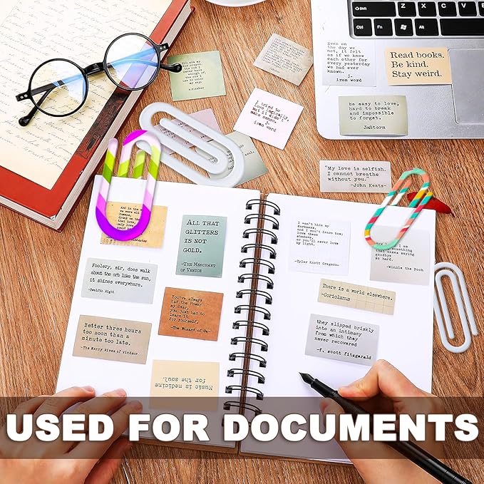 20 Pack Sublimation Blanks Acrylic Paper Clips, 4" x 2" Jumbo Paper Clips Clear for Heat Transfer DIY Design, School Classroom Stationery Office, Home Gift Crafts Supplies