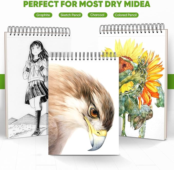 Soucolor 9 x12 Inch Sketch Book,Teen Girl Trendy Stuff, Halloween & Christmas for Teen Girls 4-12, Mother's Day, Birthday for Daughter Wife, Creative Gift for Mum Her, Christmas Coloring Book