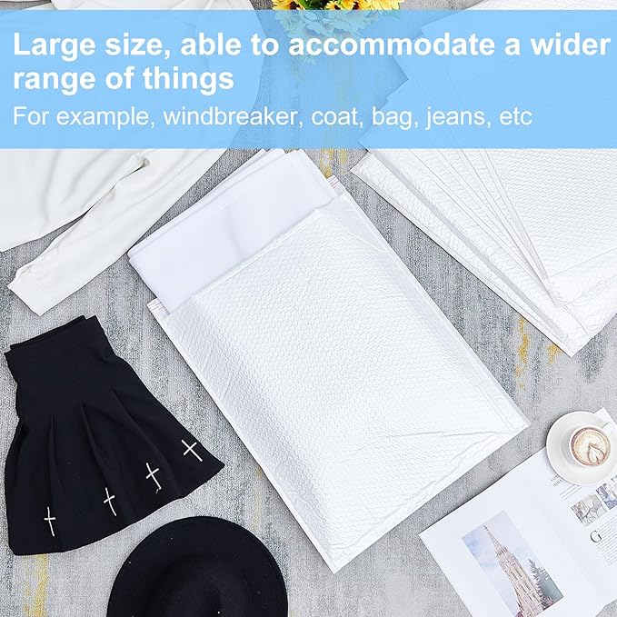 Ireer 20 Pack Extra Large Bubble Mailers 10 x 13" Poly Padded Envelopes Cushioned Mailing Envelopes Bubble Padded Mailers Self Adhesive Waterproof Shipping Bags for Business Gift Packaging