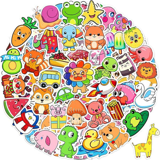 Stickers for Kids, 600Pcs Cute Water Bottle Stickers for Teens, Vinyl Waterproof Classroom Bulk Sticker Pack for Laptop School Student Gifts Classroom Teacher Prizes Kawaii Animal Sticker for Boy Girl