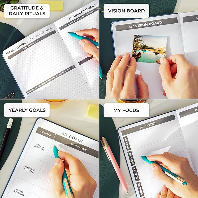 Clever Fox Daily Planner – Undated Planning Notebook with Hourly Schedule & To-Do List – Personal Day Task & Work Organizer, 6 Months (Mystic Blue)