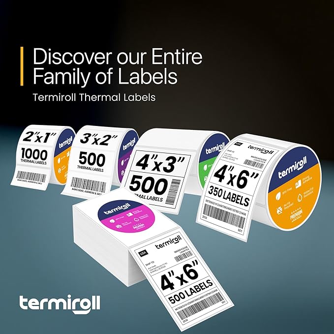 3x2 Thermal Label for Barcode, Price, Mailing & Name – 500 White Labels/Roll – Perforated – Compatible with Rollo, Zebra, iDPRT, Munbyn – Strong Adhesive, BPA-Free, Commercial Grade by Termiroll