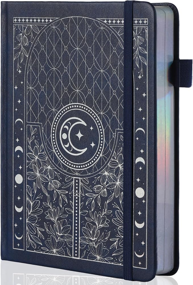 TIEFOSSI Bullet Dotted Journal Notebook, 160gsm 256 Numbered Thick Paper, A5 Hardcover Dotted Grid Diary for Women Men Work Writing, Bullet Dot Journaling, Drawing, 5.8 x 8.3 in