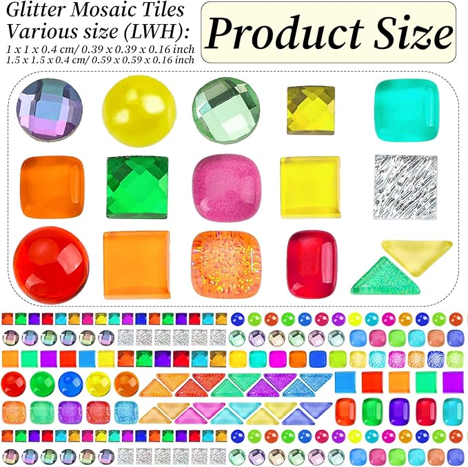 2400 Pcs Colorful Irregular Crystal Mosaic Tiles, 4.4lb Tiny Mosaic Tile DIY Hobbies Children Handmade Crystal Craft for Craft Bathroom Kitchen Home Decoration DIY Art Projects
