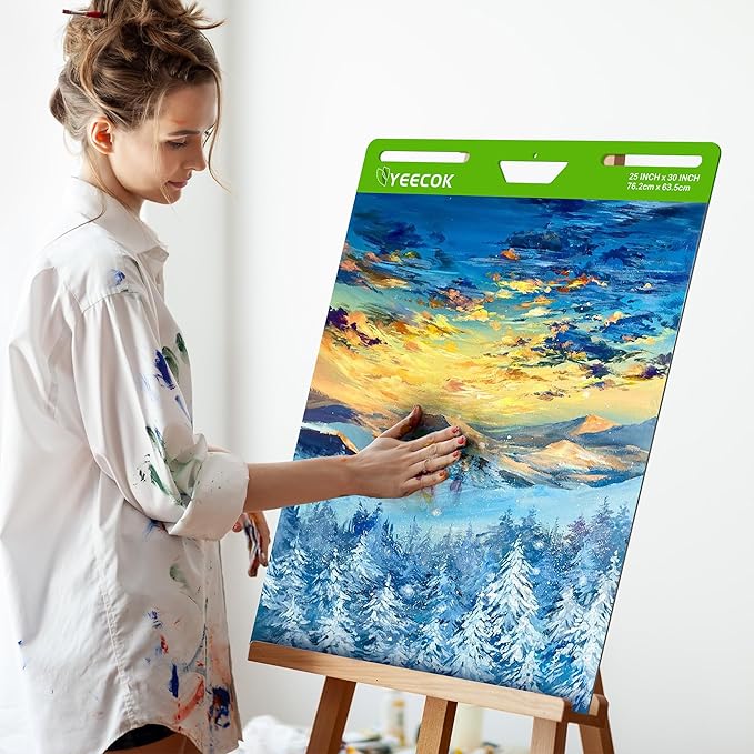 Sticky Easel Pad 25 in x 30 in, 30 Sheets/Pad, 8 Pads/Pack, Sticky Flip Chart Paper for Teachers, Super Sticking Power & Bleed-Resistant