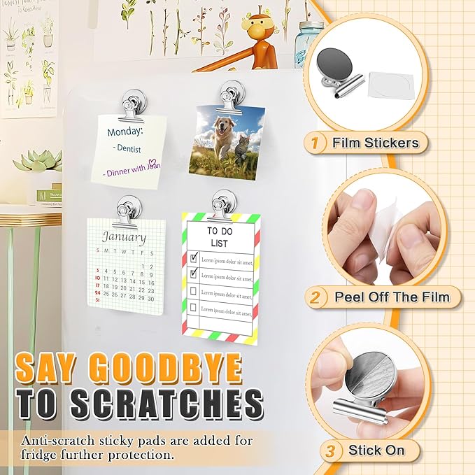 Grtard 300pack Magnetic Clips Heavy Duty, Magnet Clips for Fridge, Refrigerator Magnets, Scratch Free Magnets with Clip, Strong Magnetic Clip for Whiteboard, Refrigerator, Locker, Classroom