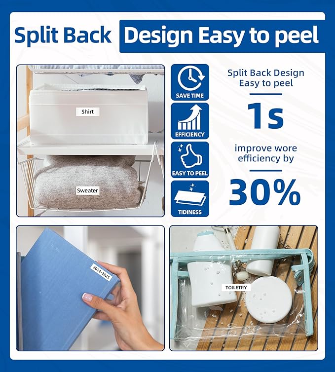 Label Maker Tape, Compatible with Brother P Touch Label Tape, TZe-231 12mm 0.47 Black Ink on White Tze Tz Laminated White Replace for Brother Ptouch PT-D210 PTH110 PTD220 PTD410, 5 pk