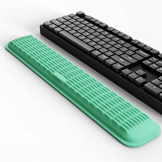 MEKASS Keyboard Wrist Rest, Soft Memory Foam Wrist Support for Keyboard, Keyboard Hand Rest Pad for Wrist Pain Relief, Keyboard Wrist Guard for Long Hours of Work, Gaming, Studying（Green）