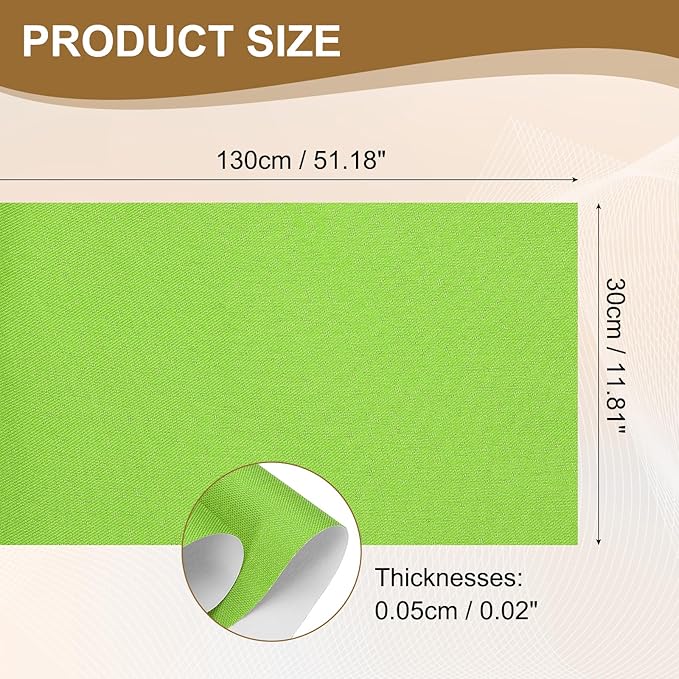 PATIKIL Book Binding Cloth, 51 x 11 Inches Book Cloth for Binding Repairing Fabric Surface Paper Backed Bookbinding Supplies, Light Green