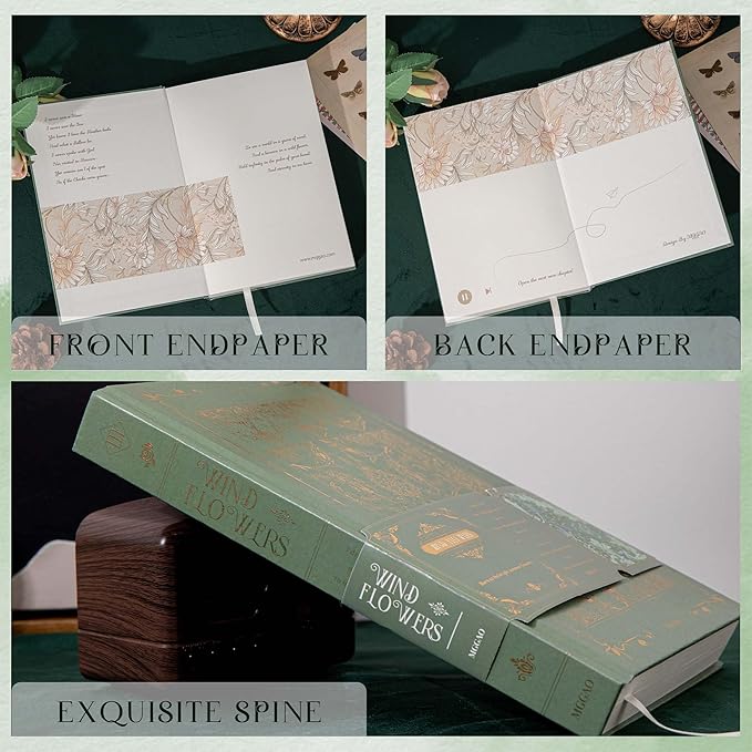 Hardcover Journal for Women Girls, A5 God Lined Journal Notebook, Cute Journal for Writing, Aesthetic Journal, College Ruled Notebook with 100 Gsm Thick Paper, 320 Numbered Pages