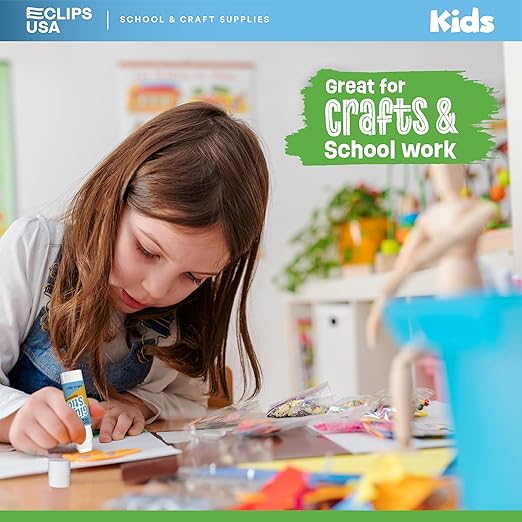 Glue Sticks Bulk (48 Pack), Washable Glue Sticks for Kids, Craft Glue for School Supplies, .28 oz, 8 Grams (48 Pack)