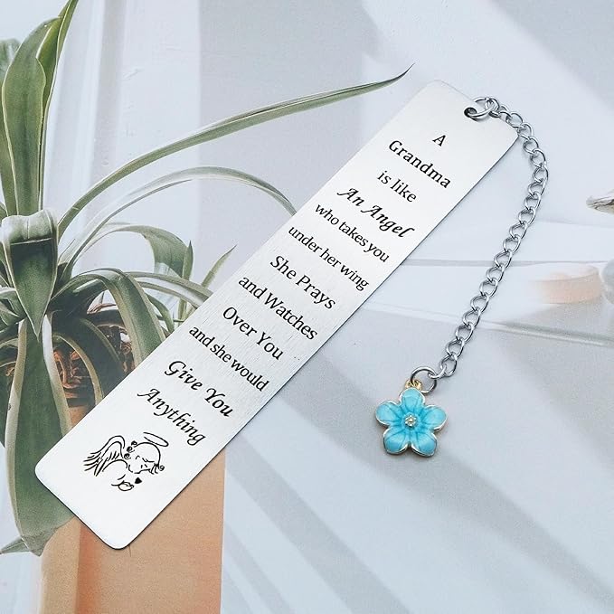 Grandma Gifts Bookmark for Grandma Valentine Mother's Day Gift Christmas Bookmark for Grandmother from Grandaughter Grandson Birthday Gifts for Bookish Book Lover Nana Grammy