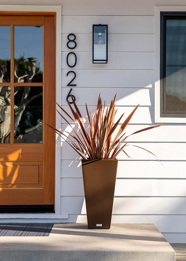 Veradek V-Resin Indoor/Outdoor Taper Planter (30 inch, Espresso)