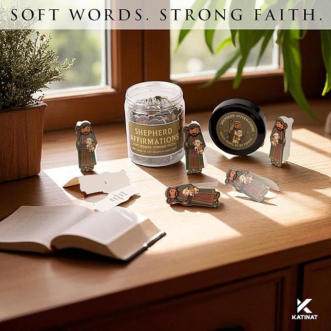 Shepherd Affirmations Jar- Faith & Encouragement Notes, Christian Gifts for Men & Women, Pastor Appreciation Gifts for Men, Pastor Wife Appreciation Gift, Christmas Gift