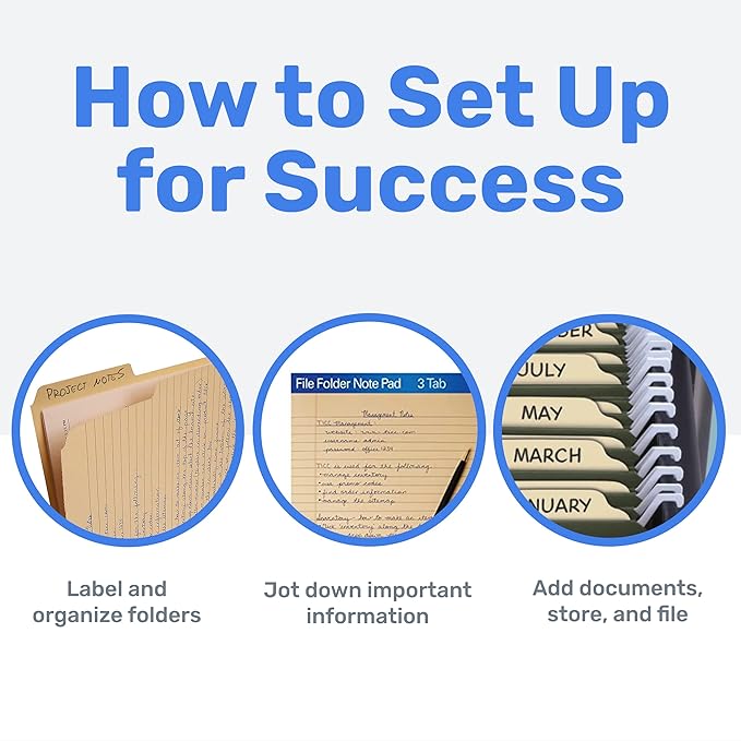 Find It File Folder Notepad - Pack of 12-9.5 x 12.5 Inch Notebook Organizer Folders for Filing, Document, and Clipboard Organization - Pastel