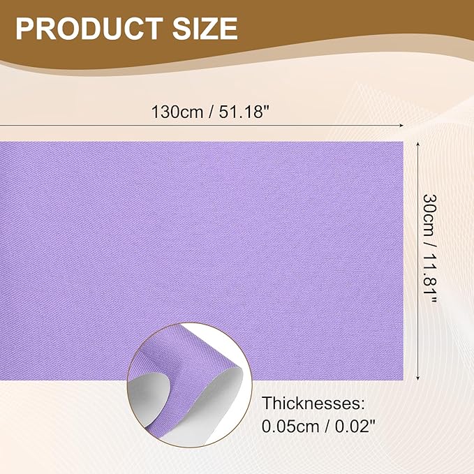 PATIKIL Book Binding Cloth, 51 x 11 Inches Book Cloth for Binding Repairing Fabric Surface Paper Backed Bookbinding Supplies, Light Purple