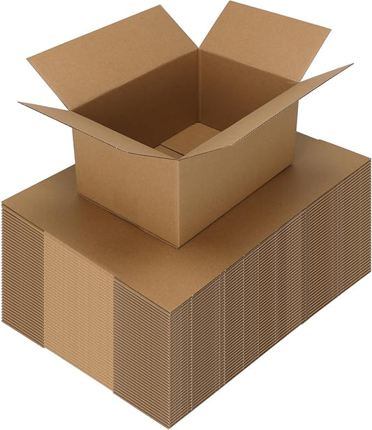 CRUGLA 40 Packs 10x7x5 Shipping Boxes for Small Business, Corrugated Cardboard Boxes Bulk for Shipping Packing Mailing
