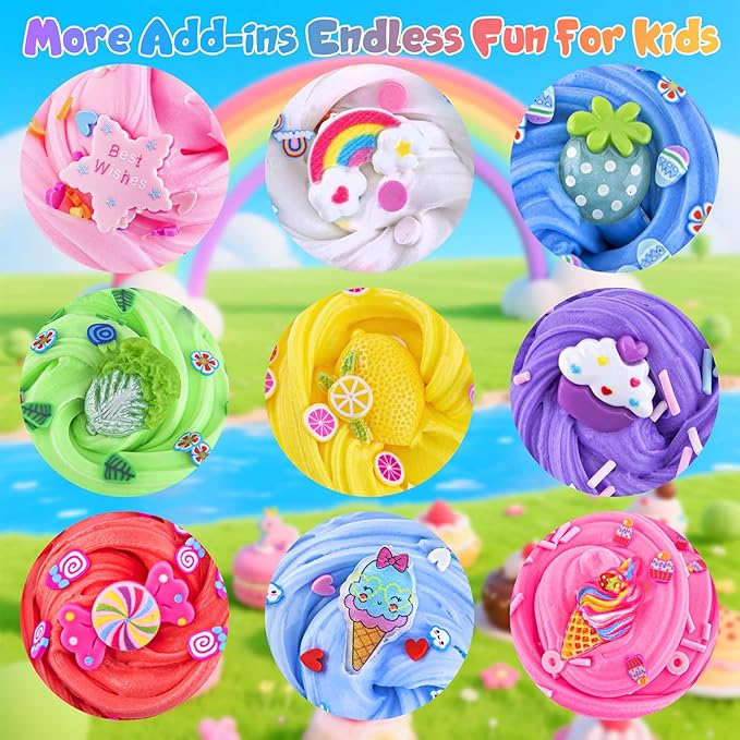 18 Pack Slimes, Slime Kids, Butter Cloud Slime kit for Girls Ages 8-12, Toys for Girls and Boys, Slime Party Favors Goodie Bag Stuffers, 4 5 6 7 8 9 10 Year Old Girl Birthday Gift Cute Stuff