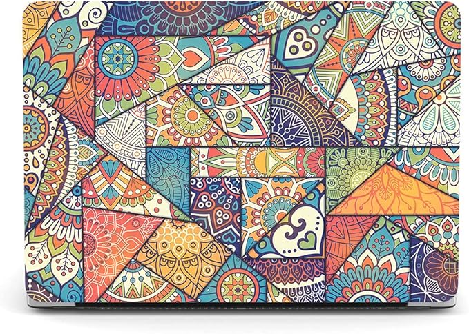 Case Compatible with MacBook Retina 12 Inch(Model A1534, Release 2017 2016 2015),Plastic Hard Shell Protective Cover & Keyboard Skin for MacBook 12 Inch with Retina Display - Retro Pattern