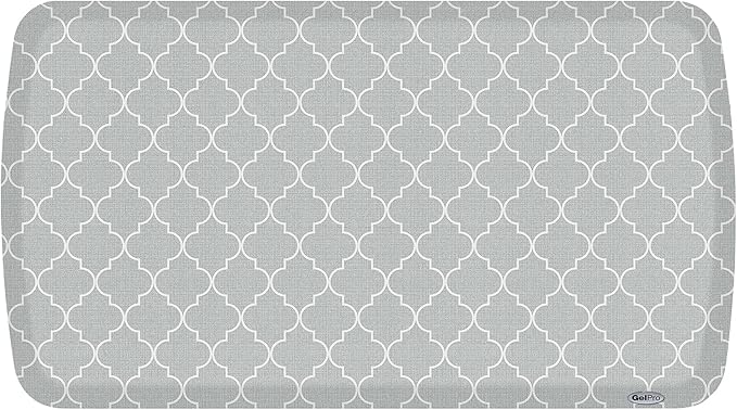 GelPro Elite Trellis Light Grey Kitchen Comfort Mat, 20" x 36