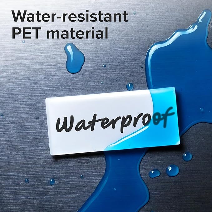 Dry Erase Magnetic Labels - Reusable Sticky Notes - Magnetic Notepads for Refrigerator (White, 50)