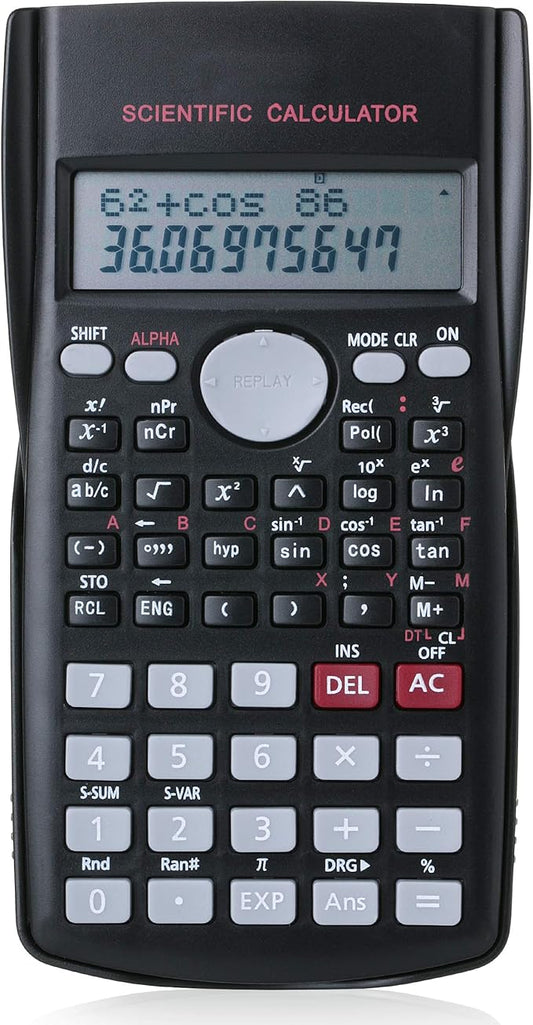 Mr. Pen Scientific 2 Line Calculator - Fraction & College Math Calculator for Students & Engineers, Back to School Supplies