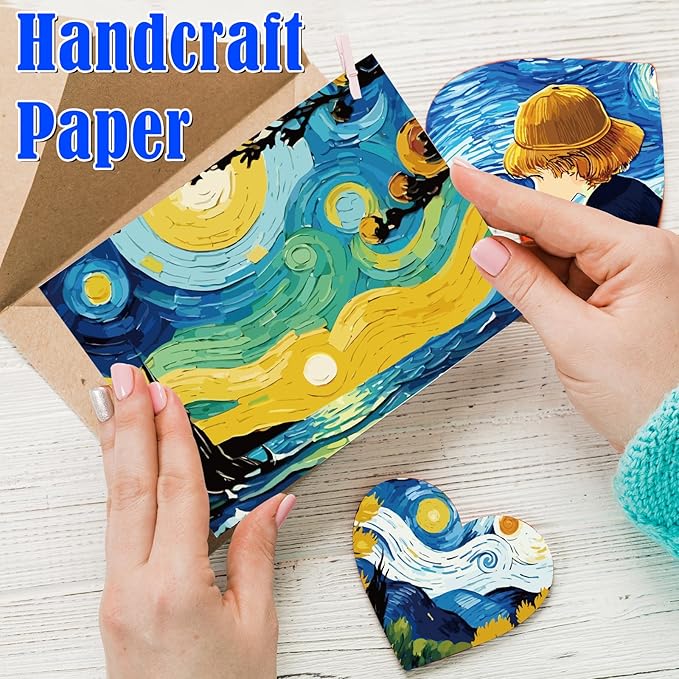 48 Sheets Celestial Scrapbook Paper 11x11, Starry Night Pattern Decorative Scrapbook Paper for Journals DIY Cards and Photo Albums, Aesthetic Craft Supplies for Kids and Adults