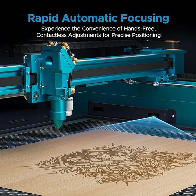 OMTech Pronto 100W CO2 Laser Engraver with Water Chiller&LightBurn, 28"x20" Laser Engraving Machine with Autofocus 2 Way Pass-Throughs Built-in Air Assist, Laser Cutter for Wood Glass Acrylic More