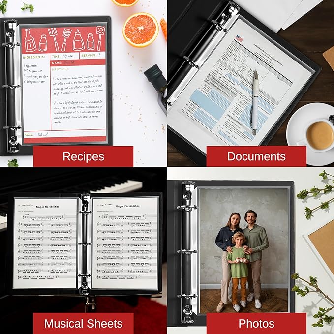 OfficeWerks Clear Sheet Protectors 8.5x11 for 3 Ring Binder, 35 Micron Plastic Sleeves, Top Loading, Reinforced Holes, Archival Safe, Durable Page Protectors for Documents and Binders (500)