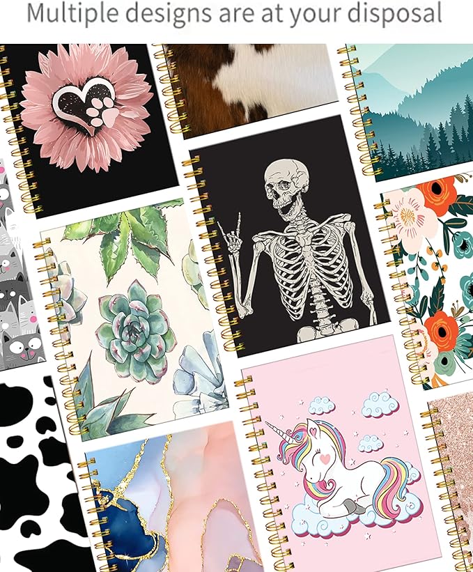 iampanda Spiral Journal Notebook,Strong Twin-Wire Binding with Premium Paper for Girl Women,60 Sheets A5 College Ruled Notebook/Journal,Perfect for School Office Home Gifts,Modern Rose Gold Glitter