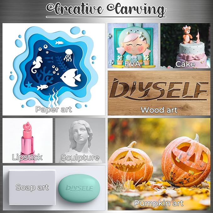 DIYSELF Exacto Knife, 2 Exacto Knives with 40 Spare Exacto Blades, Craft Knife, Hobby Knife, Precision Exacto Knife Set for Crafts, Arts, Modeling, Scrapbooking (#11#16#17)