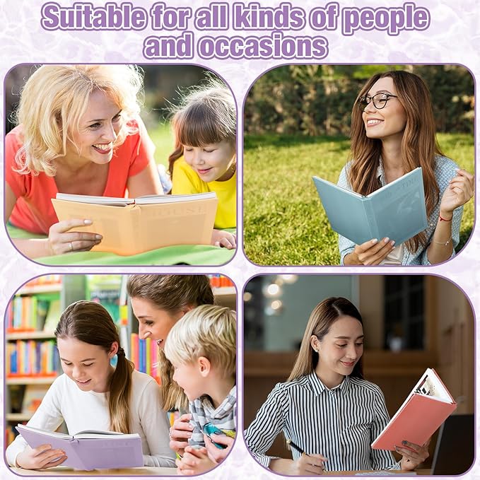 PerKoop 12 Pcs Jumbo Book Covers Stretchable Fabric School Book Protector Reusable Washable Cover Protector for Most Hardcover Textbooks (Vintage Color,9 x 11 Inch)