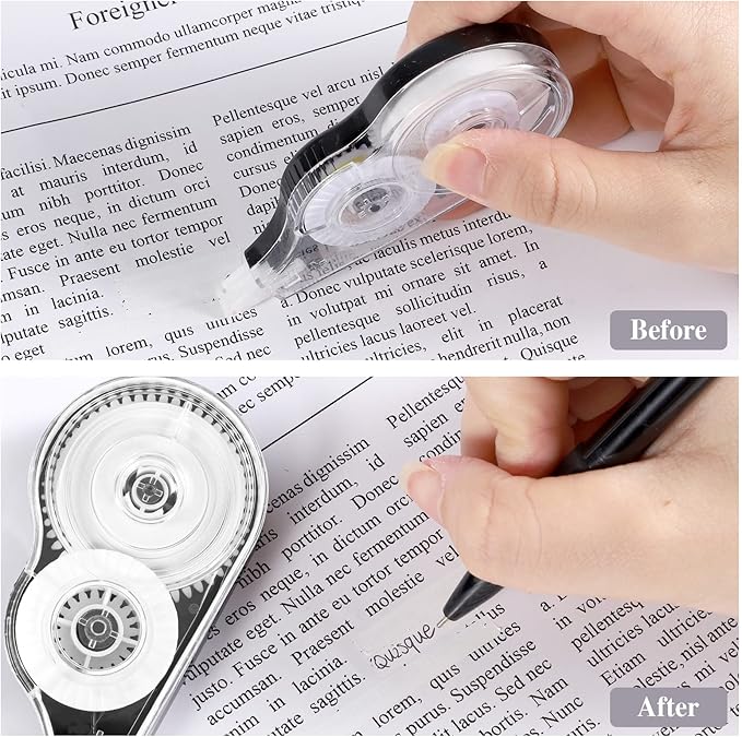 BESARME 36 Pack Correction Tapes, 39 Feet Each Correction Tape Easy To Use Applicator for Instant Corrections Roller for Students Office Supplies, 1/5 X 472 Inches