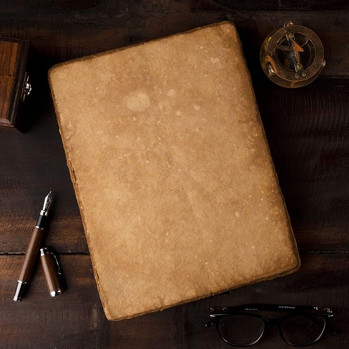 Watercolor Paper | Letter Sized Vintage Paper 8.5 x 11 Inches | 200 GSM Handmade Paper | 50 Sheets of Recycled Cotton Papers, Perfect for Any Medium, Blank Water Color Papers, Antique Paper