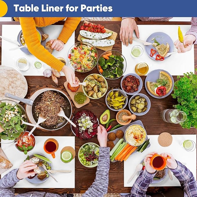 Vanhench White Kraft Wrapping Paper 17.5"×1800", Easel Painting Drawing Paper Roll Kids Art Supplies, Chart Poster Bulletin Board Paper Roll, Floor Covering Arts Crafts Table Wrap