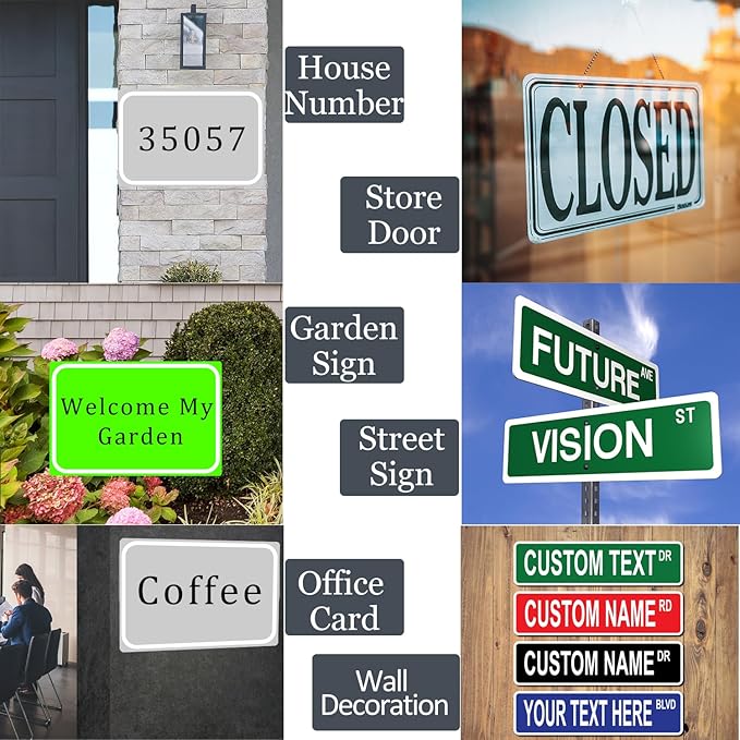 Custom Sign, Personalized Metal Signs with Your Text, Photo, Customized Signs for Office Business Workplace Home Bar Indoor, Outdoor