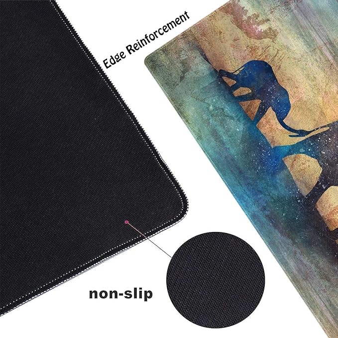 Elephants Customized Large Extended Gaming Mouse Pad with Stitched Edges and Non-Slip Rubber Base,Suitable for Office and Home Use,31.5x15.7 Inches