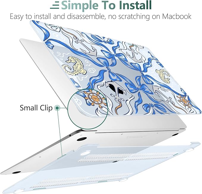 DONGKE for MacBook Air 13 Inch Case 2021-2018, Compatible with A2337 M1 A2179 A1932 Support Retina Display & Touch ID, Hard Shell Plastic Cover with Keyboard Skin - See Life