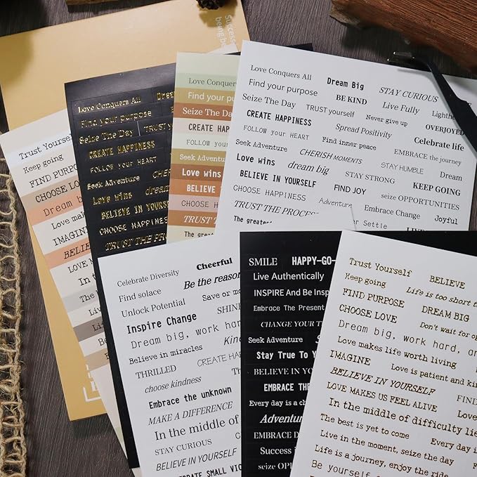 Scrapbook Supplies, 40 Sheets 2370 Pcs Word Quote Stickers Scrapbooking Supplies, Junk Journal Supplies for Scrapbook Junk Journal Bullet Journal DIY Craft Card Making
