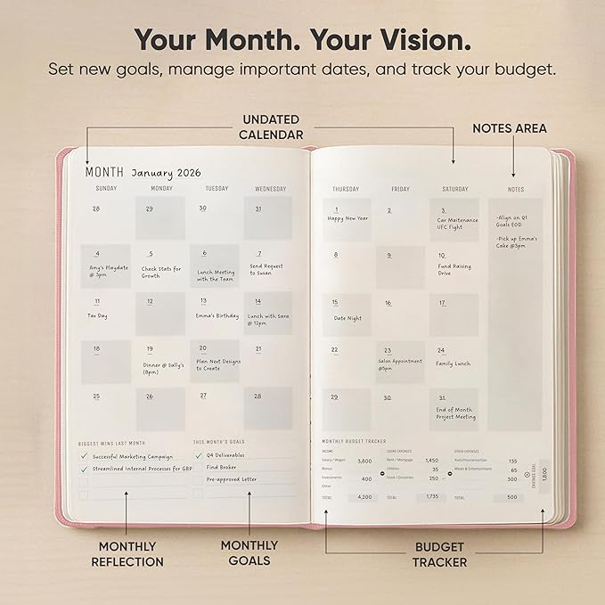 Hourly Planner & Appointment Book (8.5” x 11”) - Premium Hourly Planner with Daily Schedule & 30-Minute Time Slots for Better Time Management by PRODUCTIVITY STORE (A4, Pink)